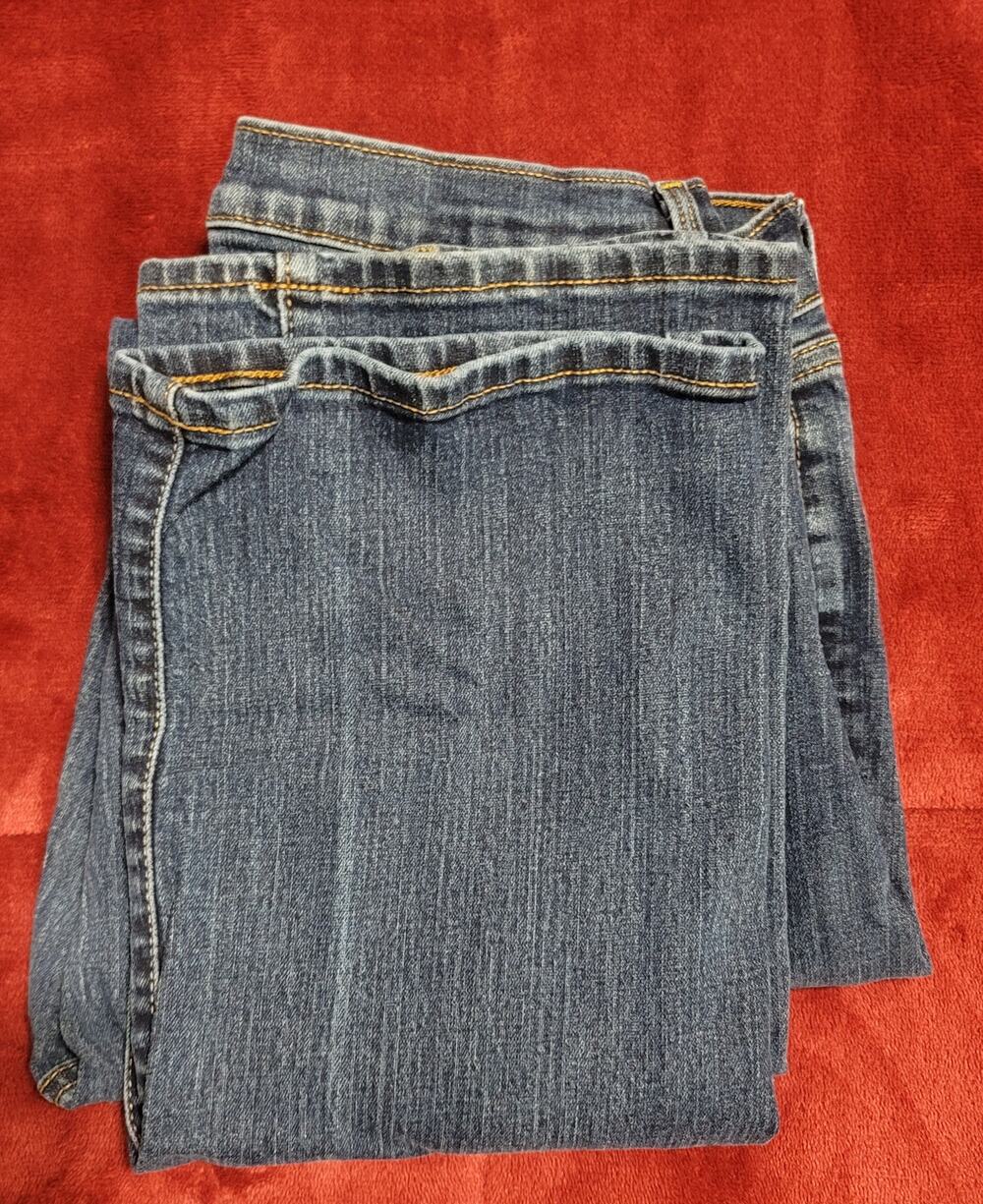 Old Navy Blue Stone Washed Curvy Mid Rise Denim Jeans 10 Lightweight Belt Loops